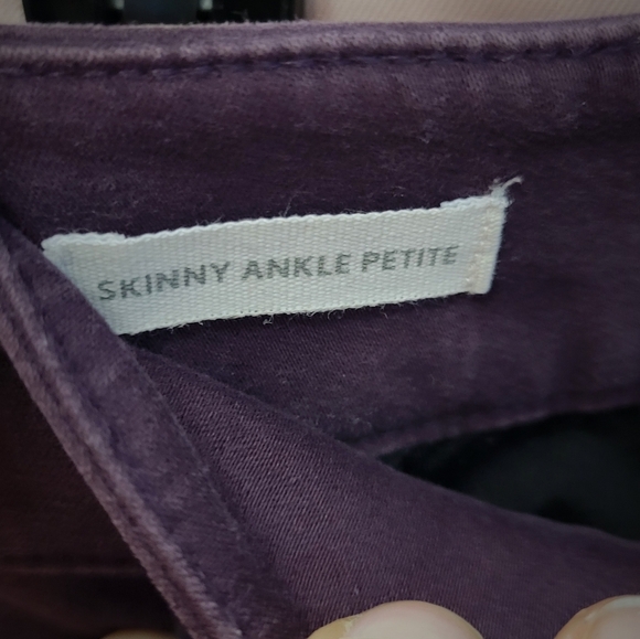 Loft Outlet Deep Purple Skinny Ankle Petite Pants 6P - Picture 5 of 5